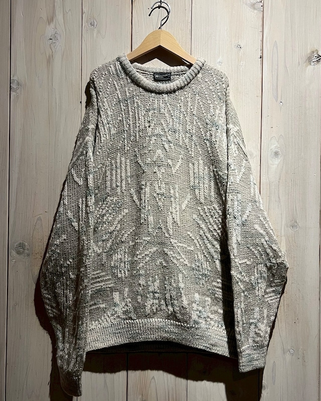 【a.k.a.C.a.k.a vintage】“Ermenegildo Zegna” Artistic Pattern Loose Knit