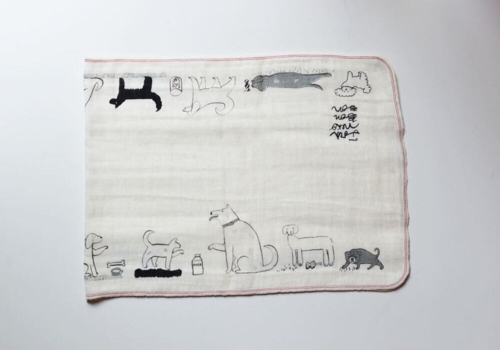 トラネコボンボン リネンガーゼ 手ぬぐい 犬 Gyafun