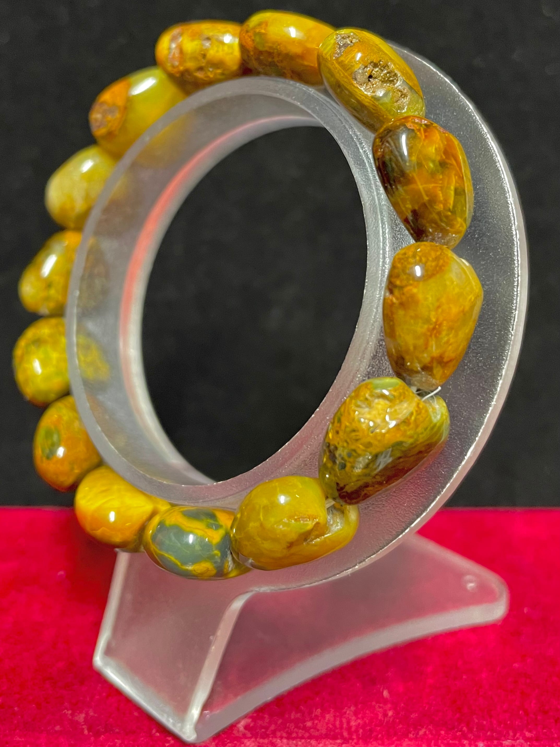 5) ポジティブ・エナジーの引き寄せ「タイガーアイ」ハート・ブレスレット