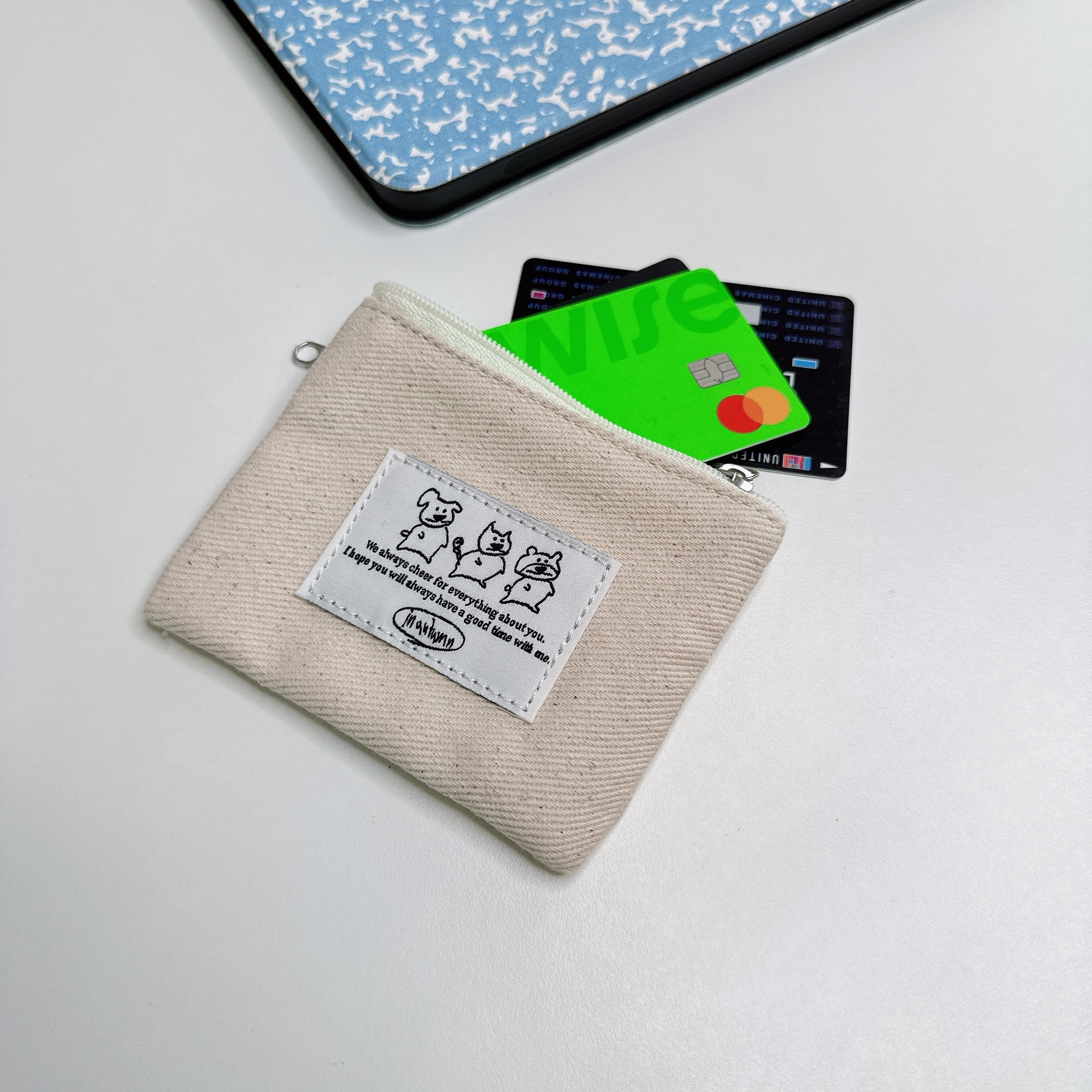 in autumn] Nerdy Friends カード ポーチ（全2色） | moim - 韓国雑貨