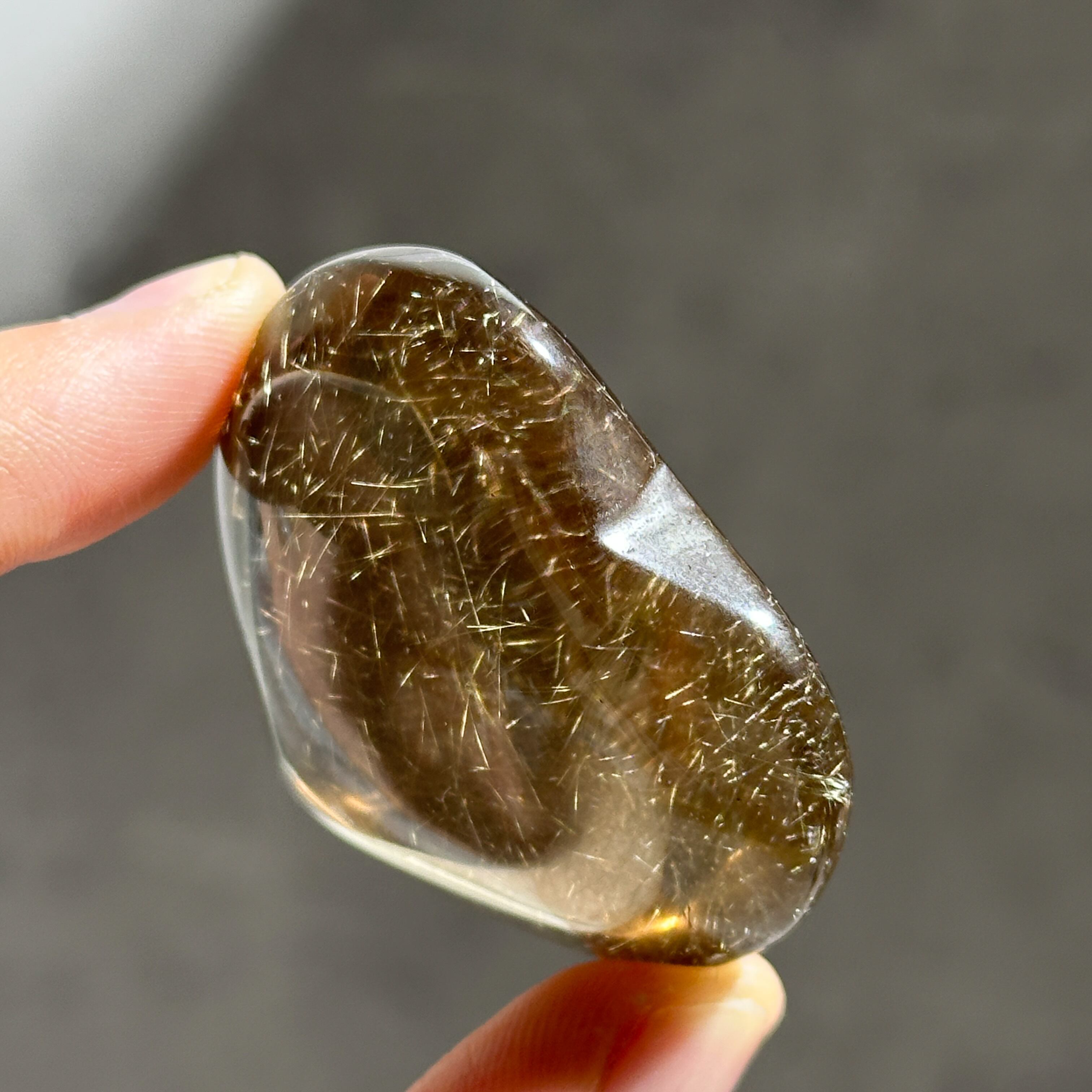 ルチルインスモーキークォーツ ハート41◇ Rutile in Smoky Quartz