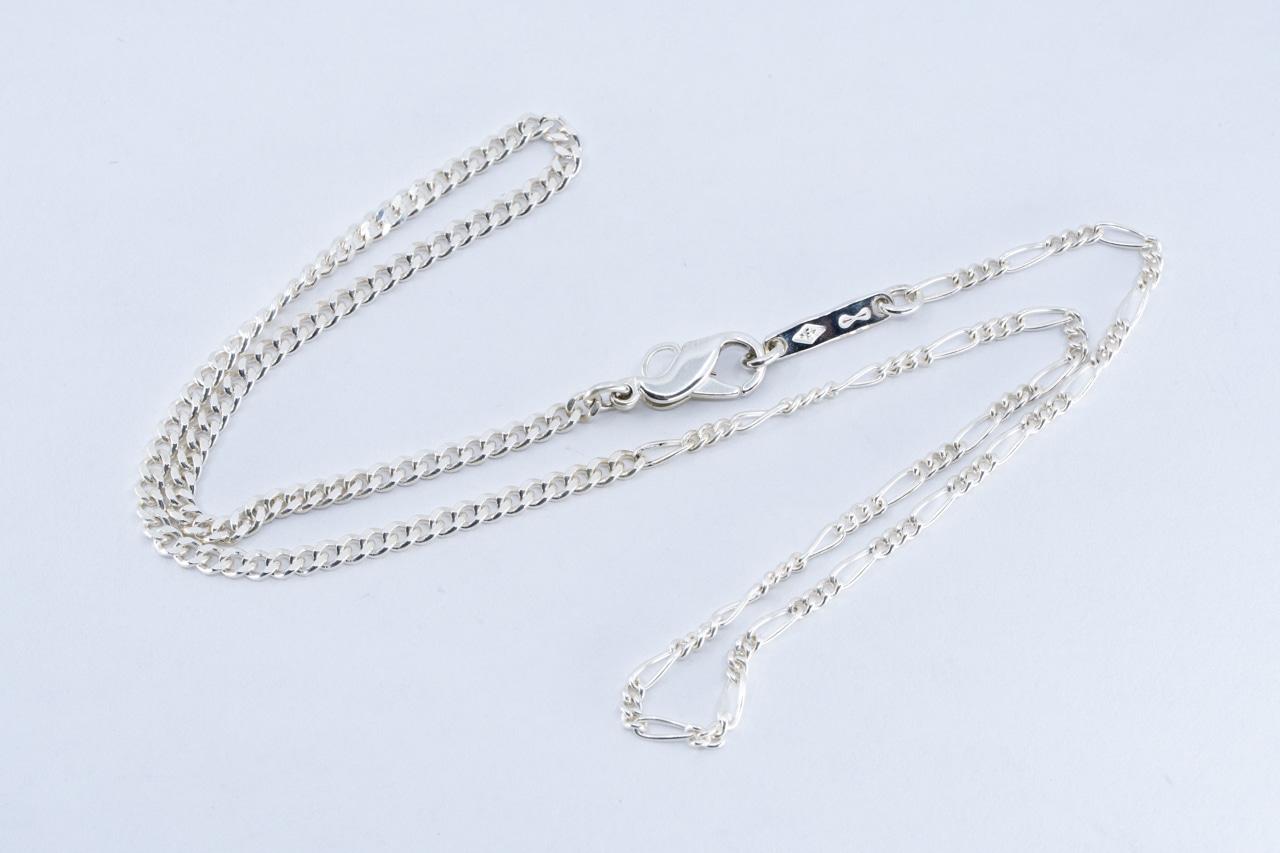 C-053 Interlock chain necklace(TYPE A)(45cm)