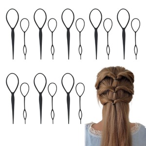 【特価処分】ヘアアレンジスティック ヘアスタイリングツール ヘアアレンジ グッズ アレンジスティック お団子 髪造形 ヘアデザイン くるりんぱ 多機能 プロ 初心者 サロン 美容院 レディース 家庭用 業務用 大・小 各1点入り 8セット ブラック
