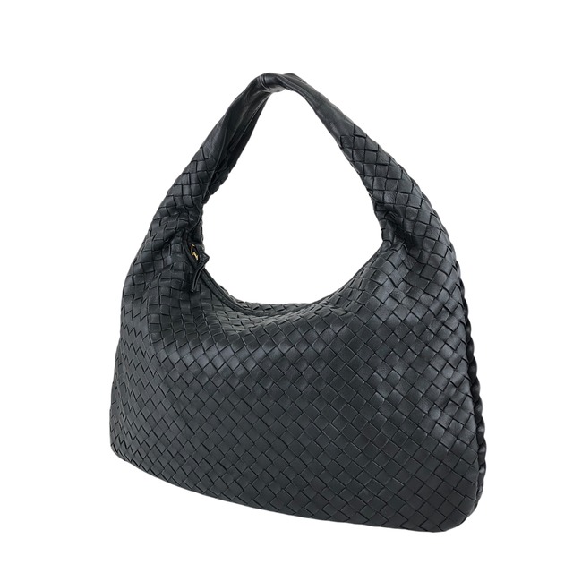 Bottega Veneta ボッテガ・ヴェネタ ショルダーバッグ ブラック レザー ホーボーバッグ イントレチャート vintage ヴィンテージ オールド 8utm5a