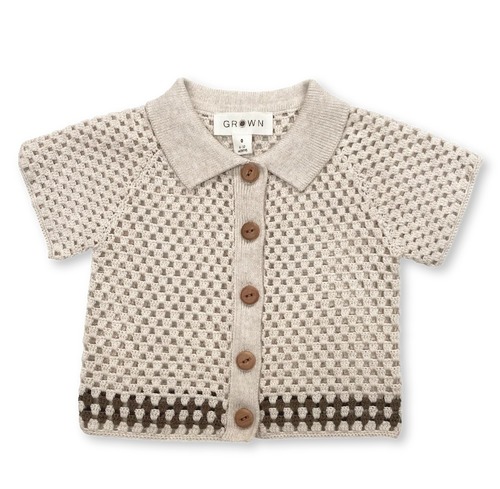 1y【即納】送料無料⭐︎ Grown　HAND CROCHET SHIRT - COCONUT