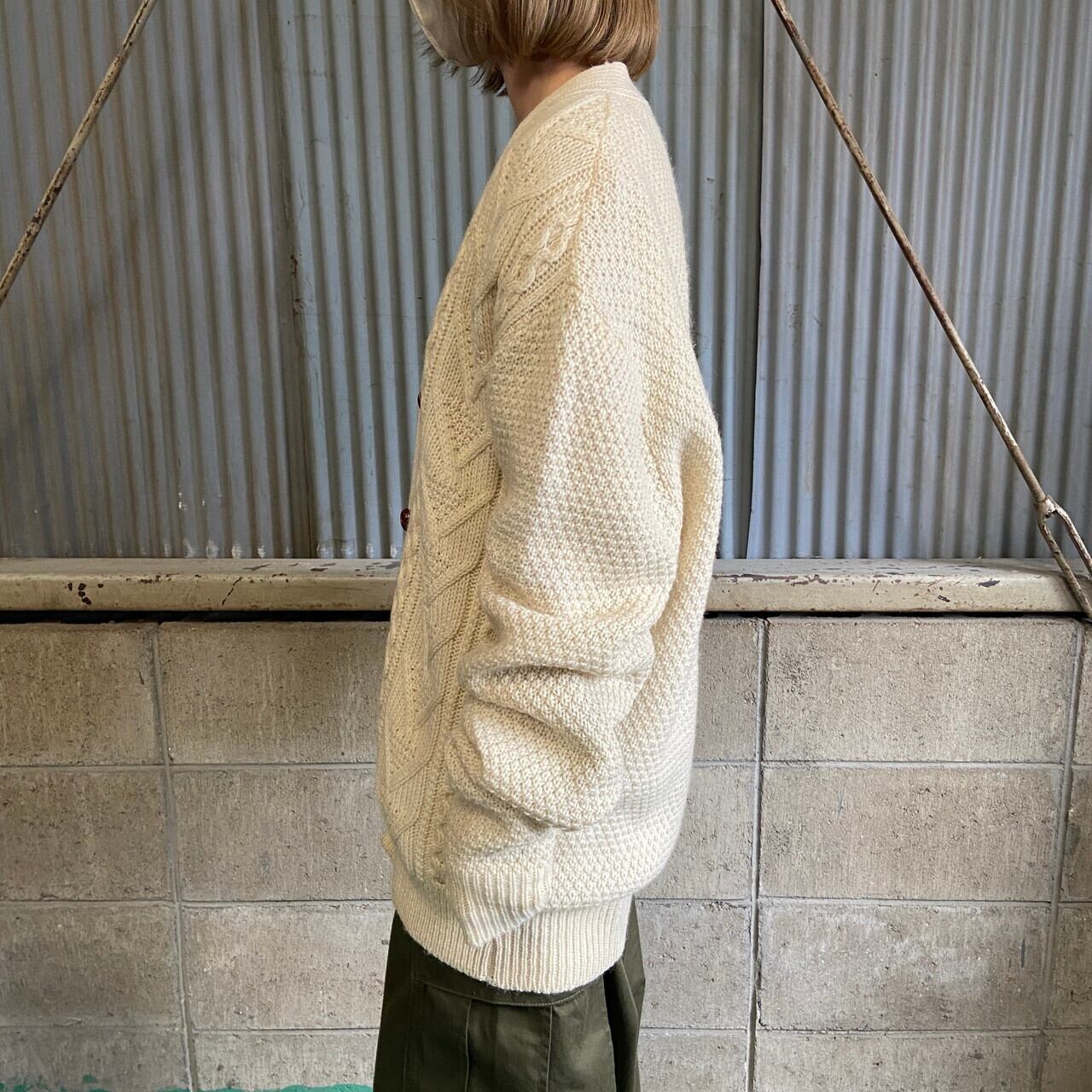 80年代 USA製 BRITISH WOOL LOAD JEFF ケーブルニット