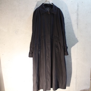 Black Poly Soutien Collar Coat