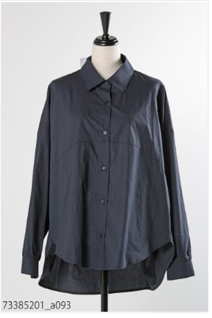 733-85201 コーマコットン バックテープブラウス