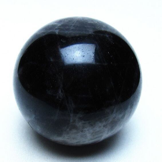 モリオン 黒水晶 丸玉 64mm 一点物 151-9466