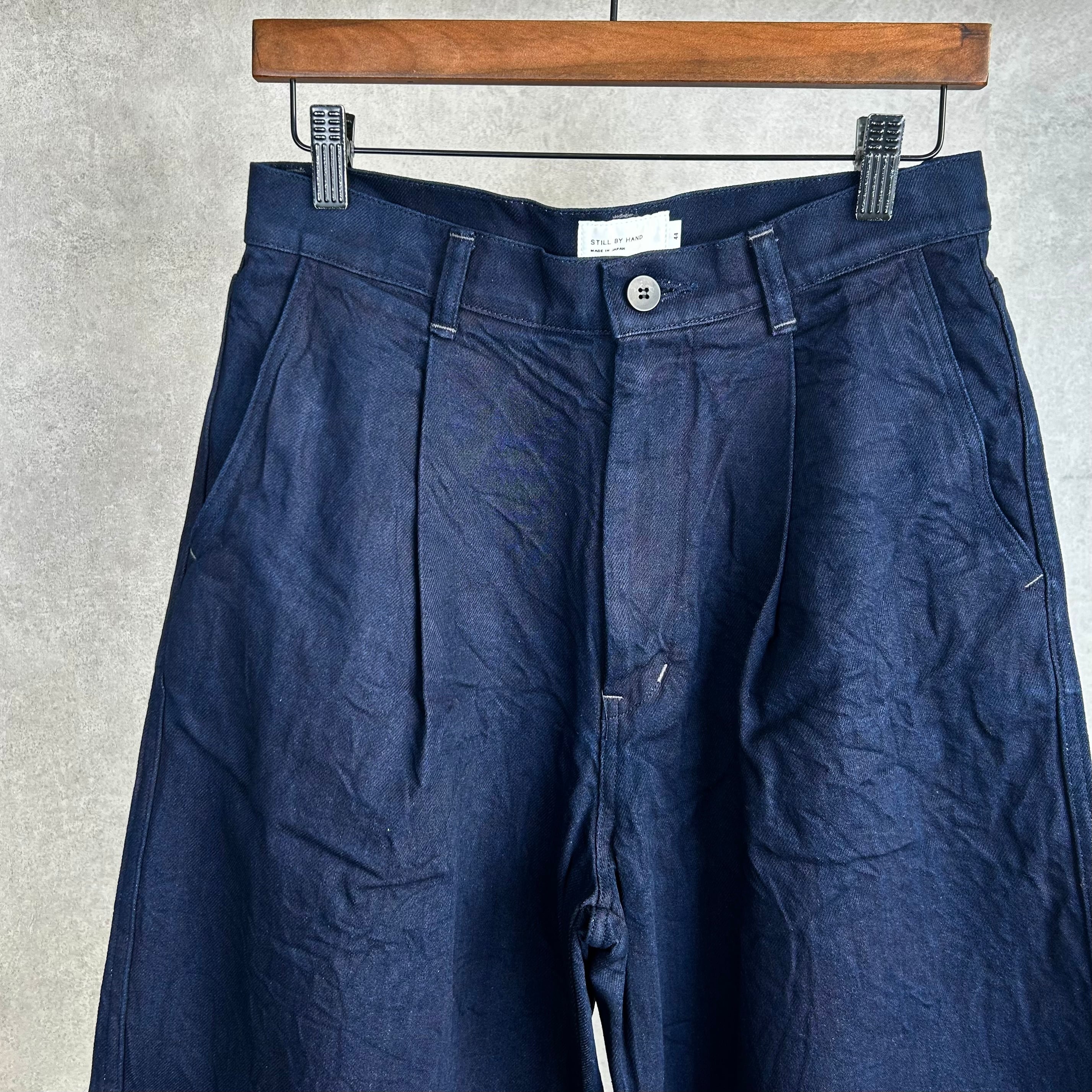 26SS STILL BY HAND 11.5ozデニムディープタックパンツ 26SS》【STILL BY HAND】11.5oz DEEP TUCK WIDE DENIM PANTS スティル