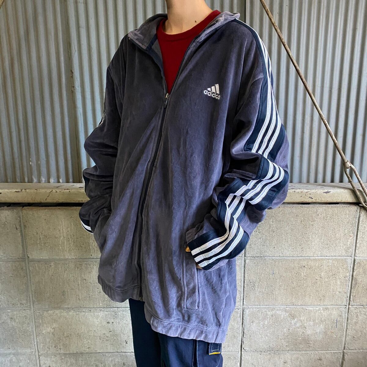 【adidas】サイドライントラックジャケット テック系 used AS52