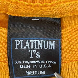 【PLATINUM】90s USA製 サッカー Tシャツ ナンバリング プリント アーチロゴ Medium us古着