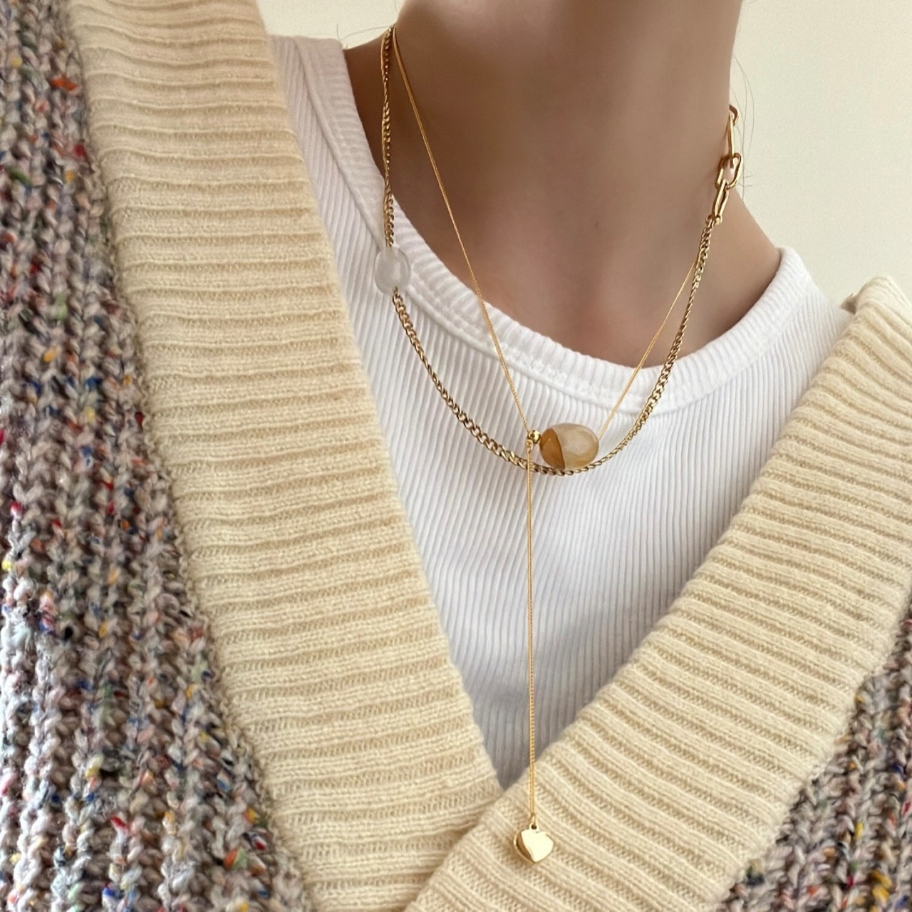 ヘマトイド ロングチェーンネックレス［GSN080］