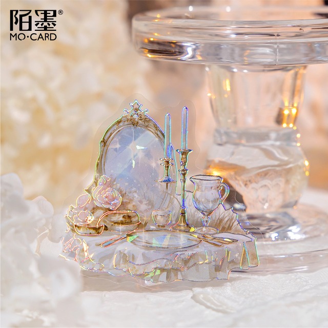 花嫁のホログラムPETシールセット　10種20枚入り　 花的嫁纱（Flower Wedding）シリーズ[MC-48s]