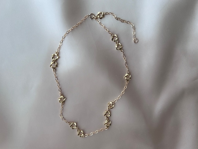 NEW［フリーサイズ］#165 mix flower necklace［14kgf ］