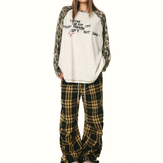 レオパードスリーブグラフィックロンT   R00858