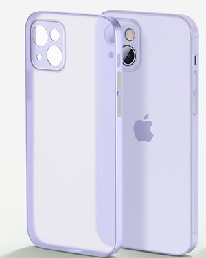 【特価処分】iPhone13mini用 ケース 超薄型 0.3mm 半透明 レンズ保護 ポリプロピレン シンプル 極薄 指紋 防止 軽量 スリム (白)