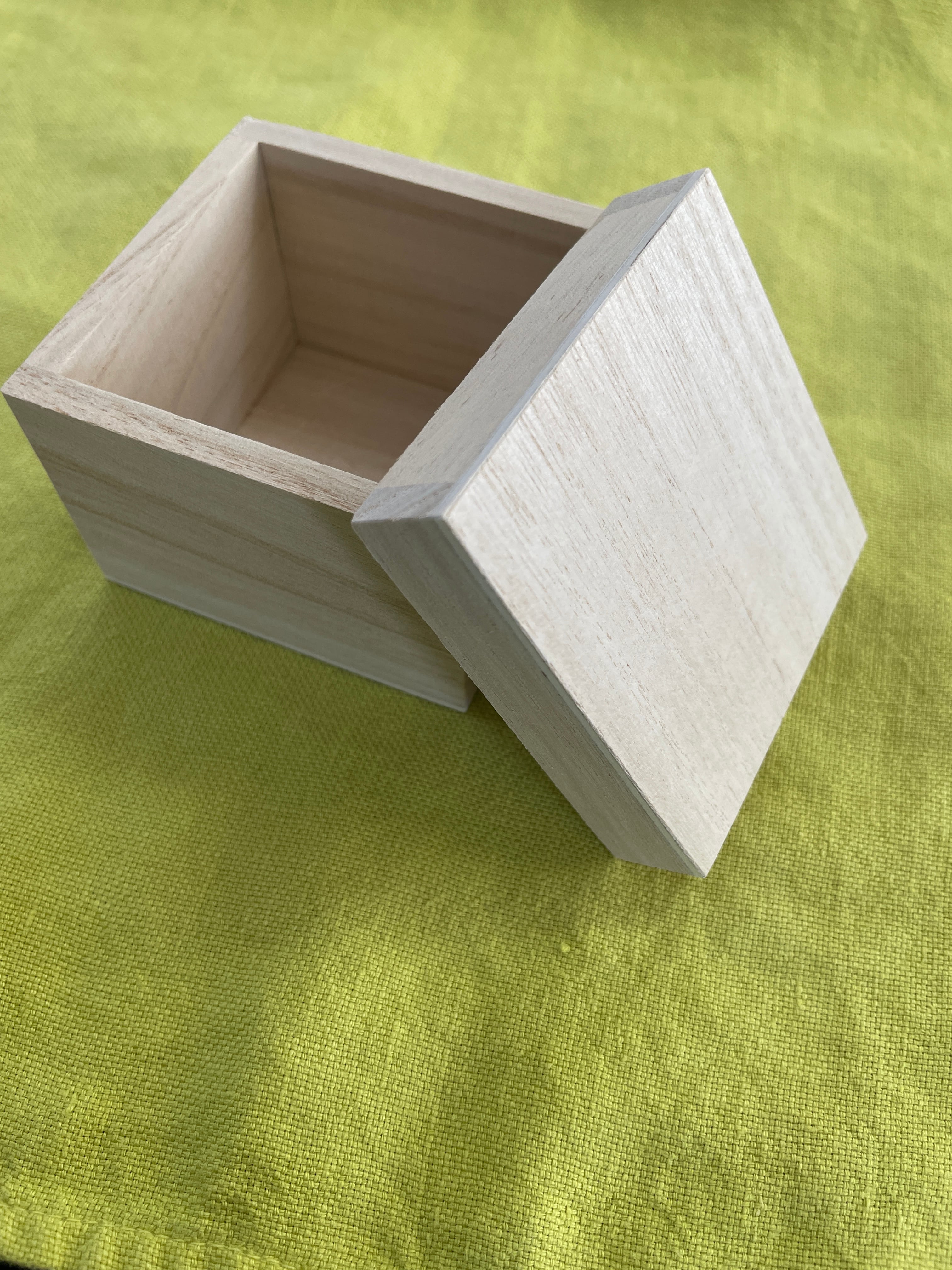 【美品】木箱、本箱　Blue ギフト用木箱 正方形7センチ | 笑店西屋