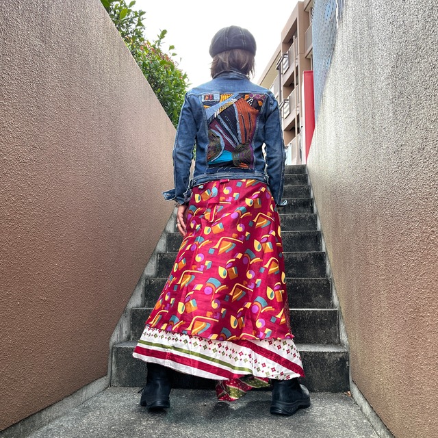 シルク巻きスカート6012