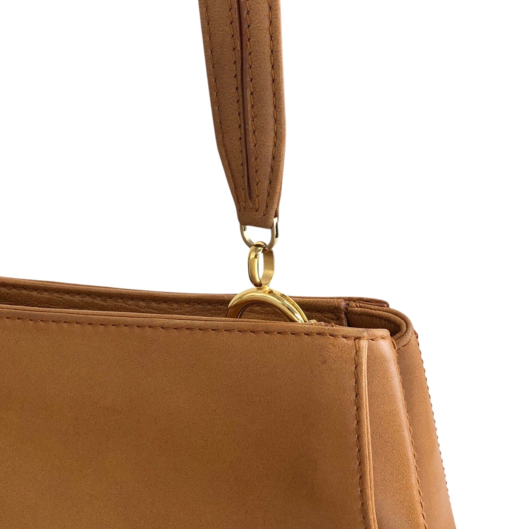 LOEWE ロエベ ショルダーバッグ キャメル アナグラムモチーフ レザー