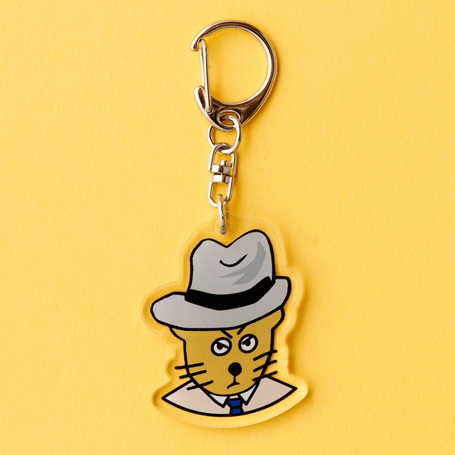 安西水丸 アクリルキーホルダー （猫マーロウ）