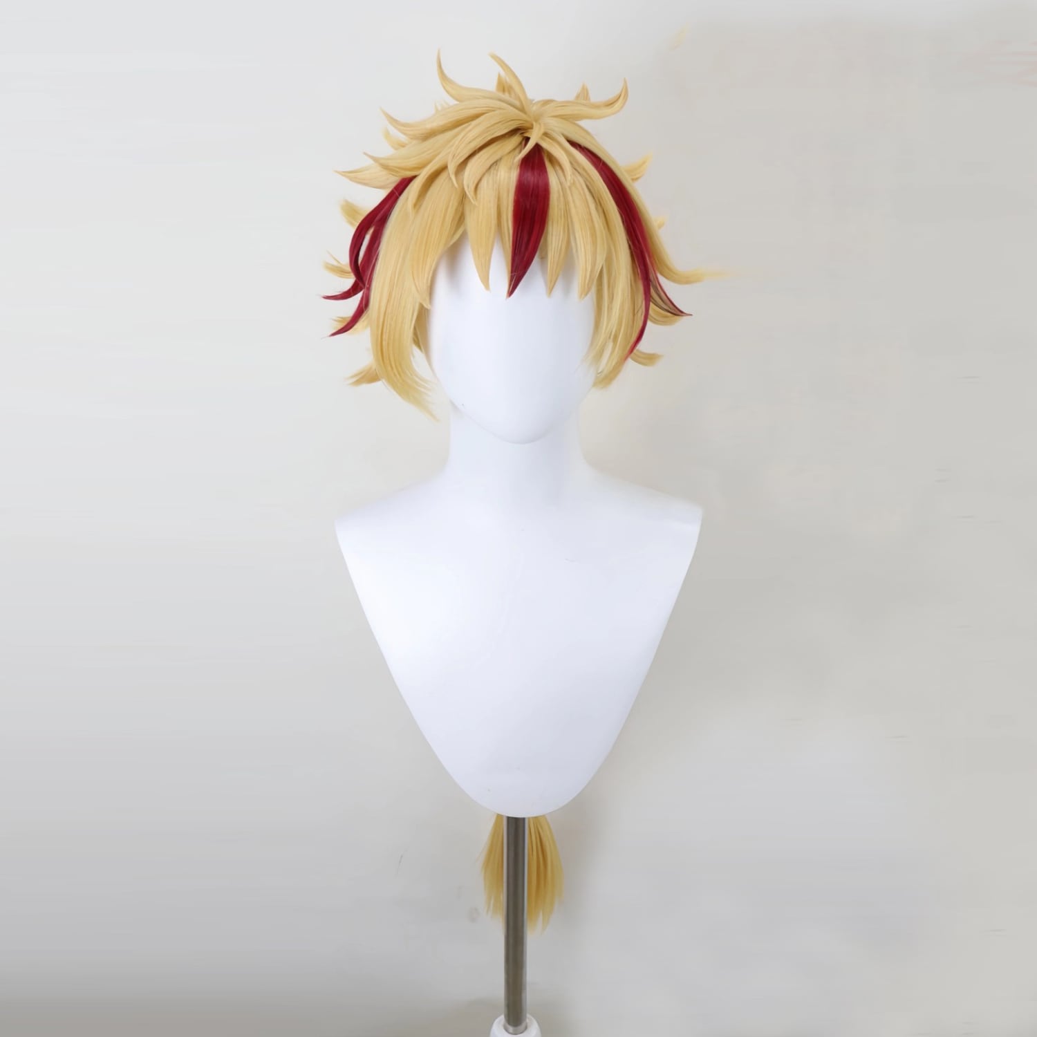 コスプレ耐熱ウィッグ オーダー 造形ウィッグ ゴールド レッド