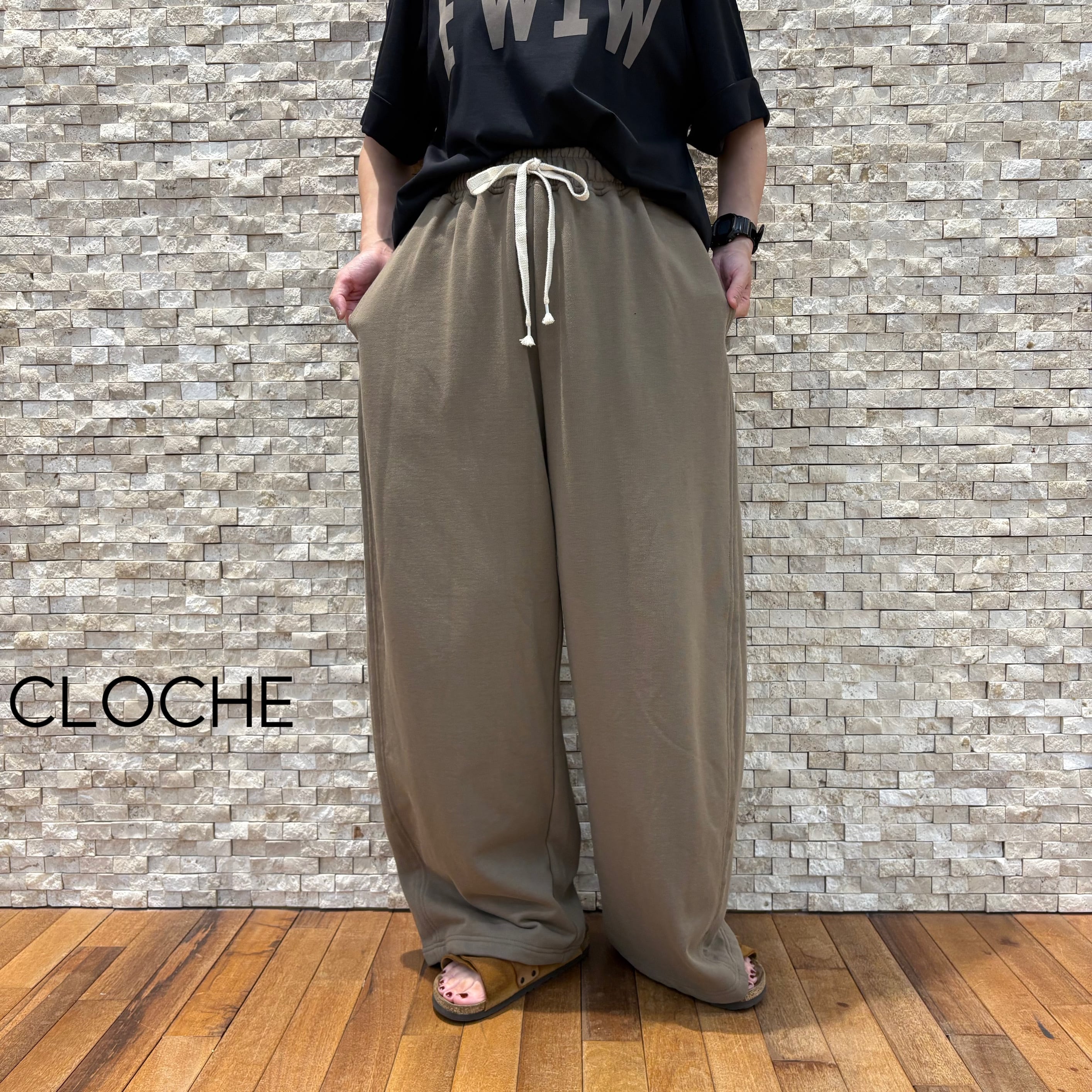 【CLOCHE】カーブシルエットスウェットパンツ(552-86535)