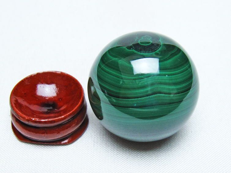 マラカイト 丸玉 34mm スフィア 置物 一点物 141-8373 | 天然石