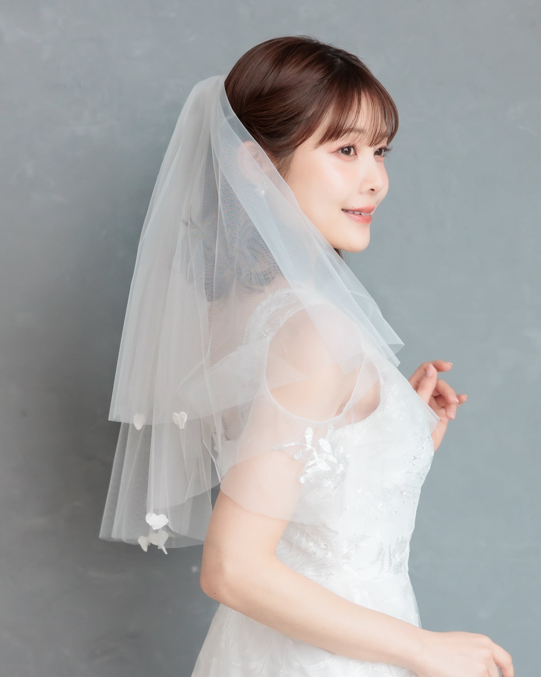 ハートチュールショートベール【VL2510-05】