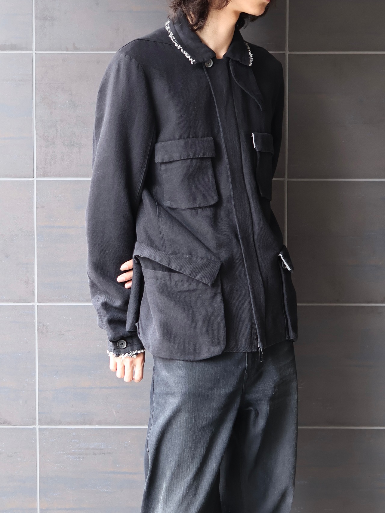 【DIESEL black gold】chinstrap shirt jacket