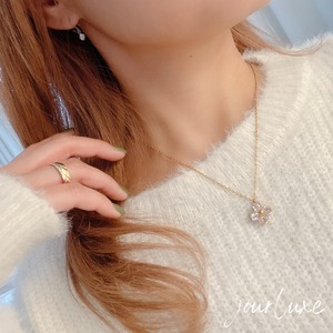 flower zirconia necklace #N1008