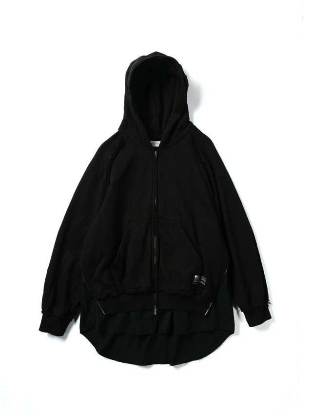 レイヤードジップフード ブラック