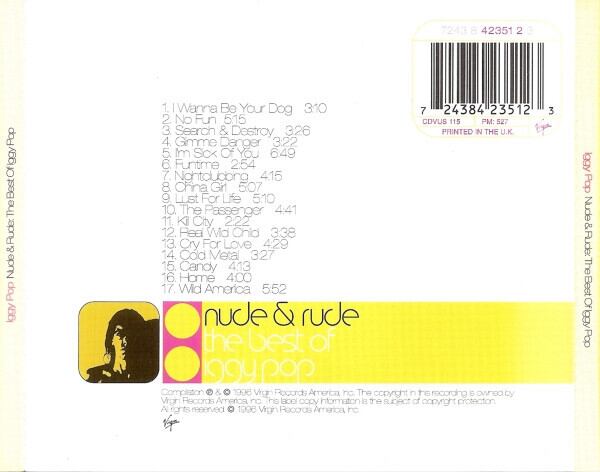 洋楽 Iggy Pop Nude&Rude Best LP UK Original IGGY POP/nude＆rude the best of iggy pop | RECORD SHOP CONQUEST