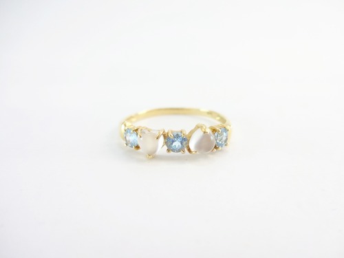 【完売しました】アクアマリン デザインリング K18