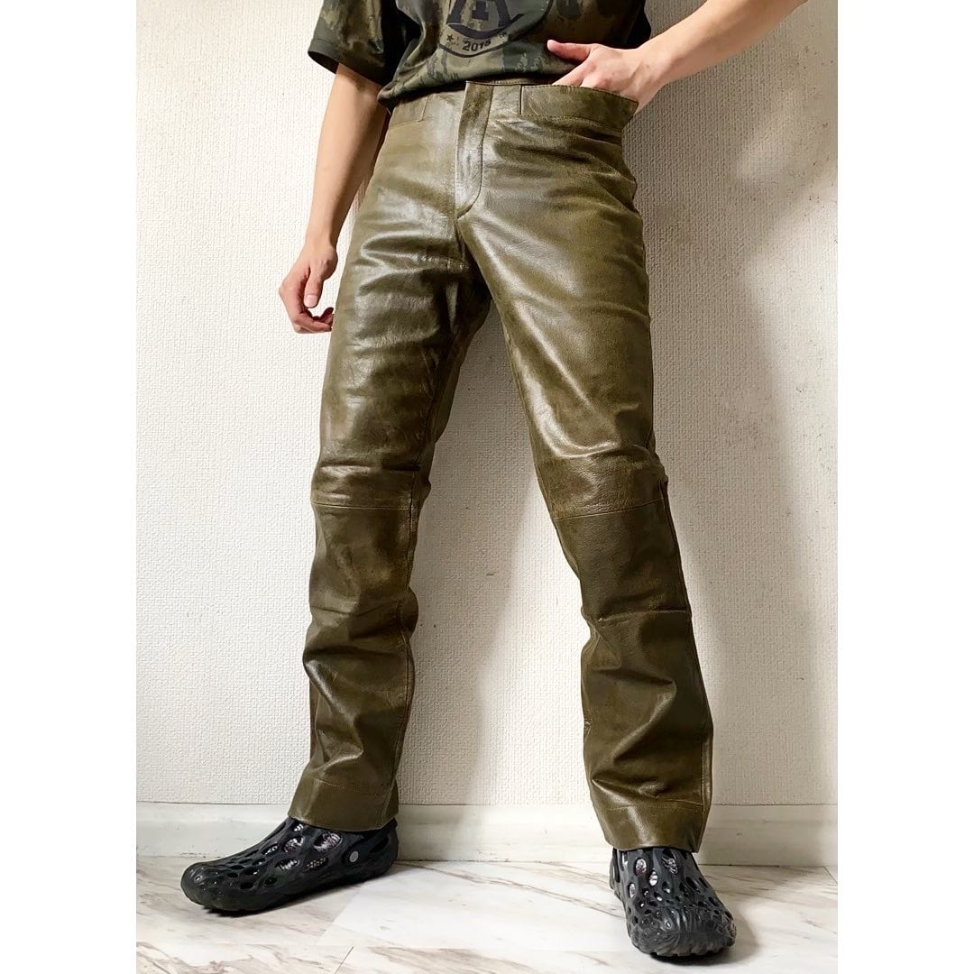A/W dirk bikkembergs ram leather pants   protocol