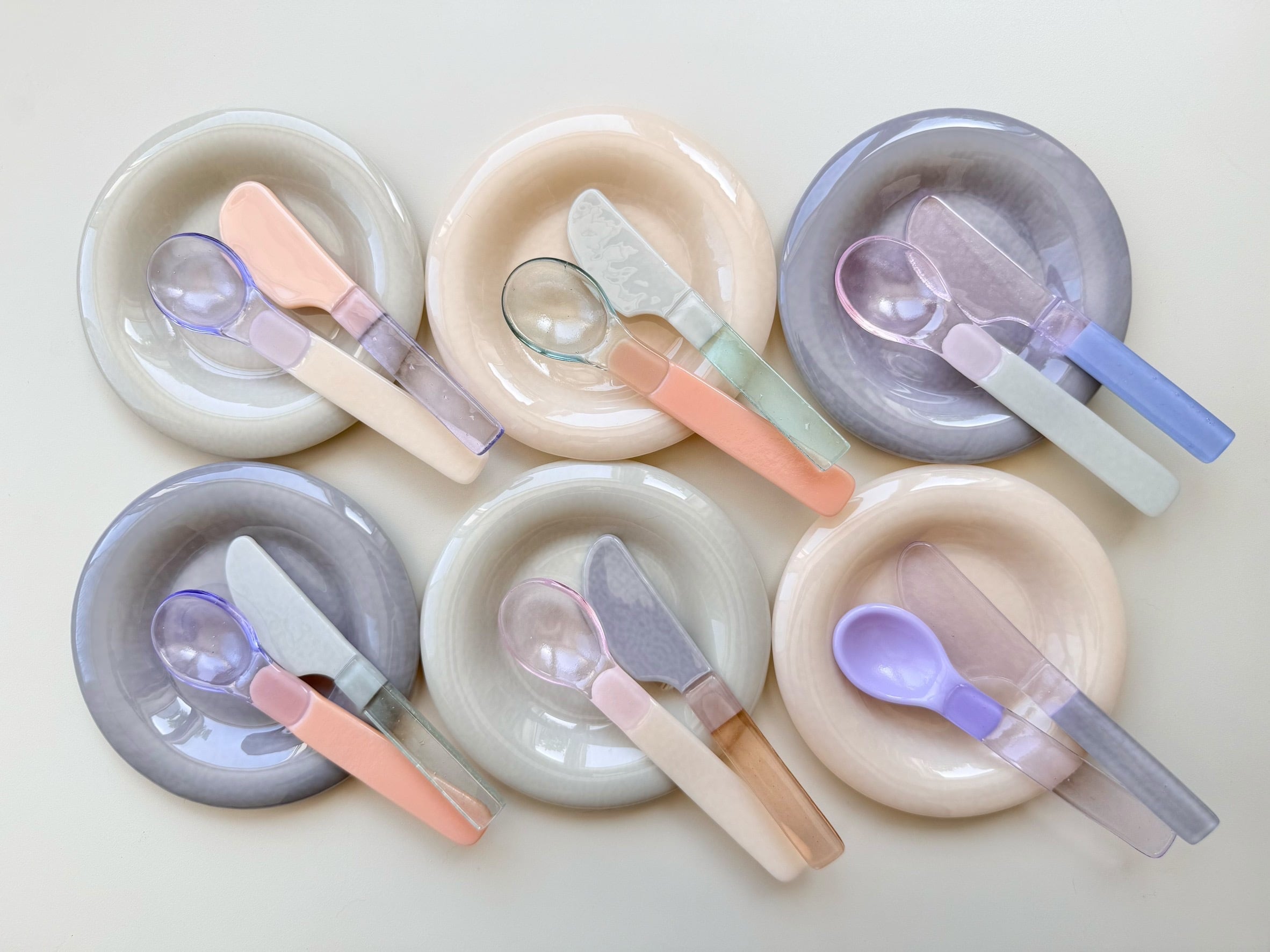 天気雨　ガラス　ジャムナイフ　2本セット 天気雨 天気雨ジャムナイフ 130-135 | RESONASON