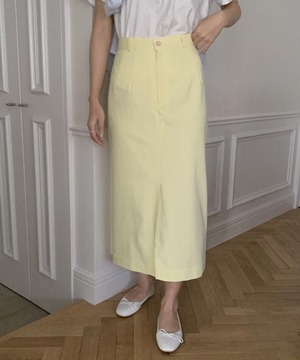 《即納商品》forest cotton skirt (ivory / yellow)