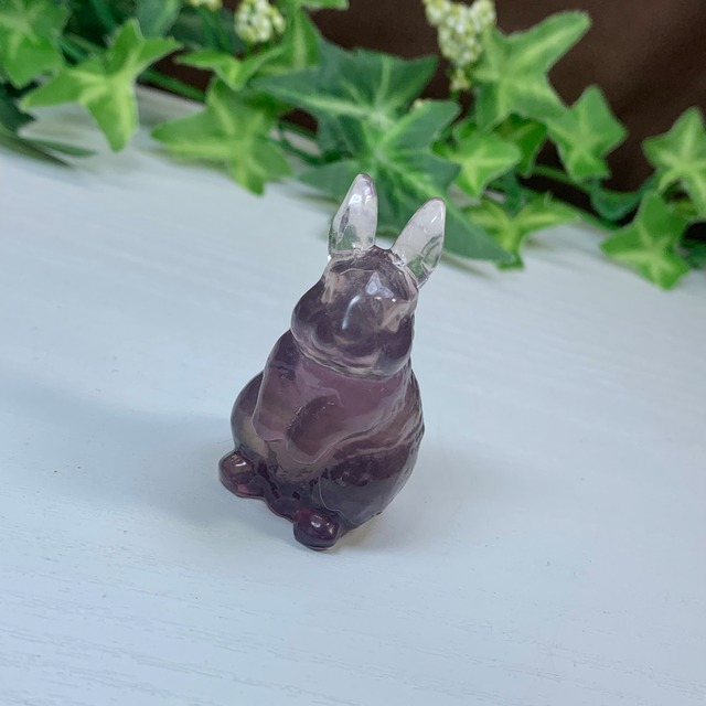 9.可愛いうさぎさん☆カラフルフローライトうさぎさん