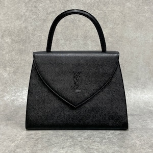 YVES SAINT LAURENT イヴサンローラン ハンドバッグ レザー ブラック 6375-202203