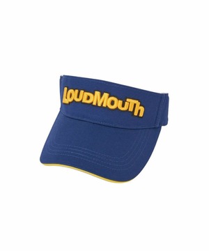 【LOUDMOUTH】ユニセックス サンバイザー サイズ調整可能 ネイビー