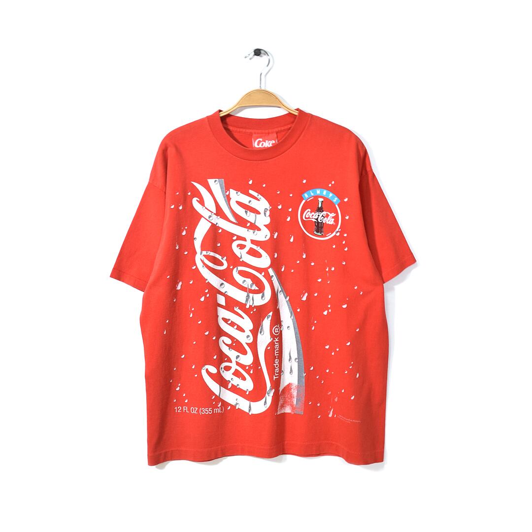 90s コカコーラ USA製 ヴィンテージTシャツ オールド 赤 レッド COCA COLA サイズXL アメカジ 古着 @BZ0030