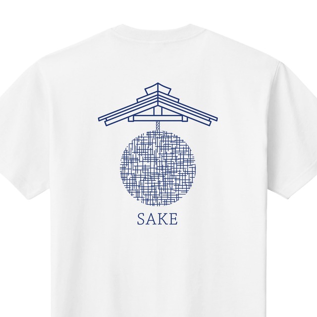 酒　居酒屋　Tシャツ　ユニフォーム　※背面プリント　商品カラー：ホワイト