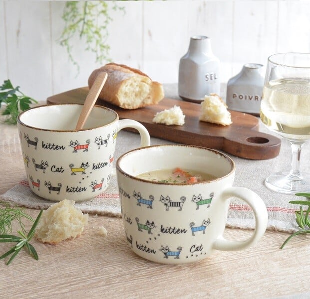 マグカップ｜ねこねこ| 猫 ねこ ネコ 猫雑貨 猫グッズ かわいい プレゼント 贈り物 おうち時間 おうちカフェ