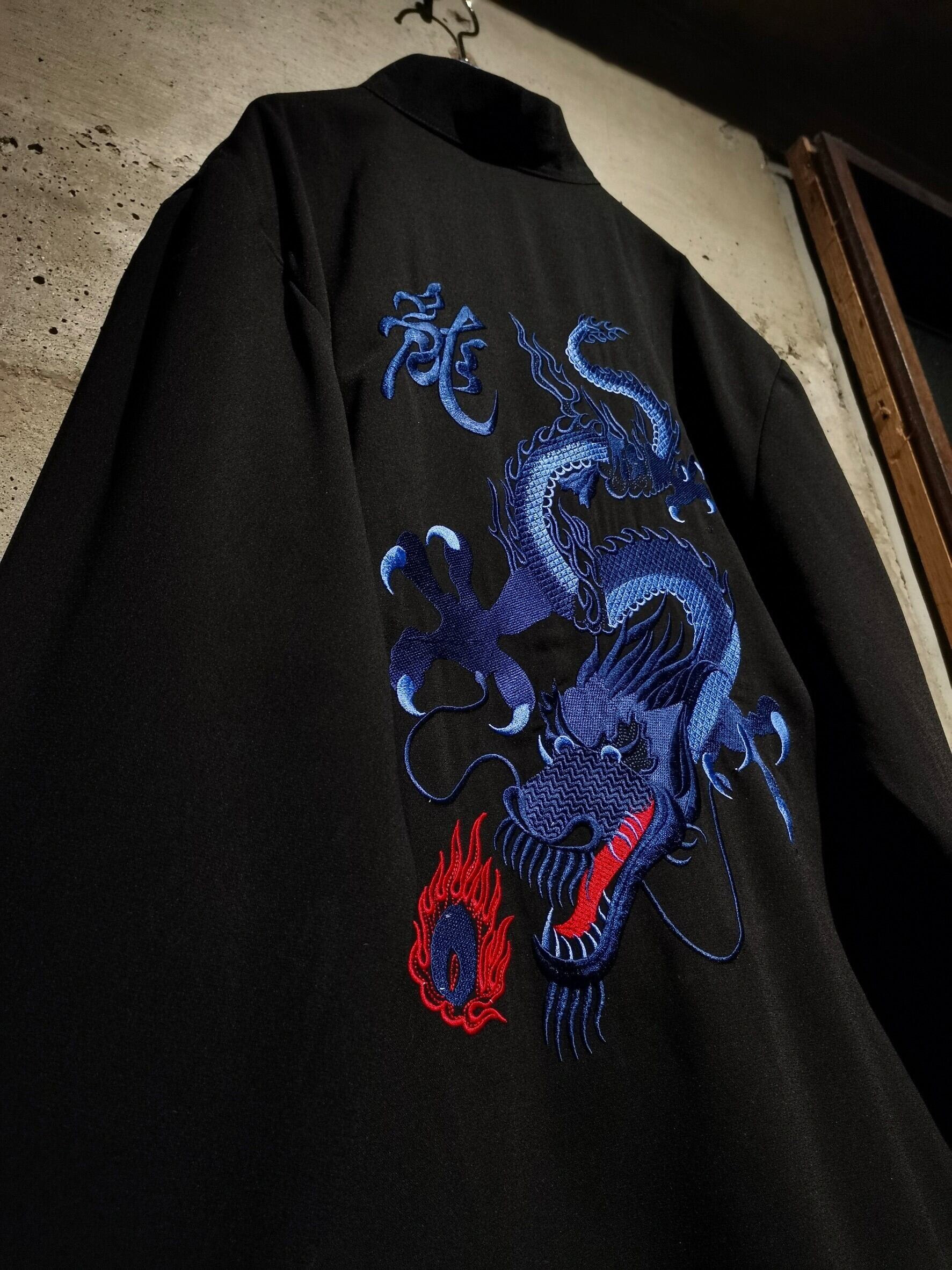 【Caka】Dragon Embroidery Vintage Loose China Shirts |  Caka(カカ）下北沢古着屋、セレクトショップ powered by BASE