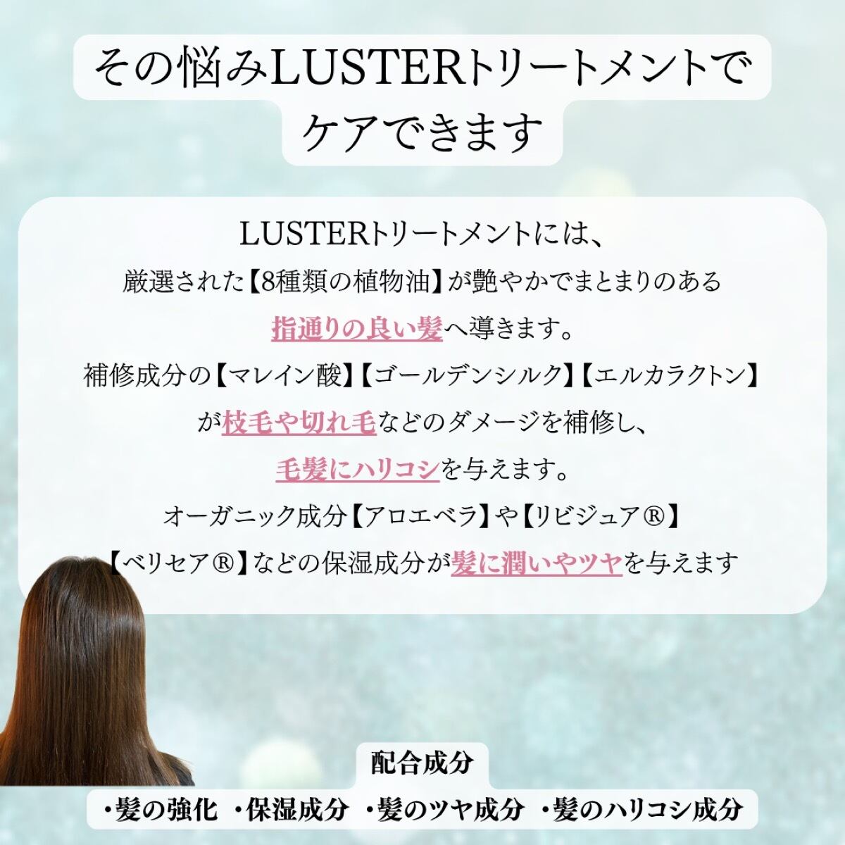 傷んだ髪・カラーキープ ｜ シャンプー＆トリートメント LUSTER 1000ml