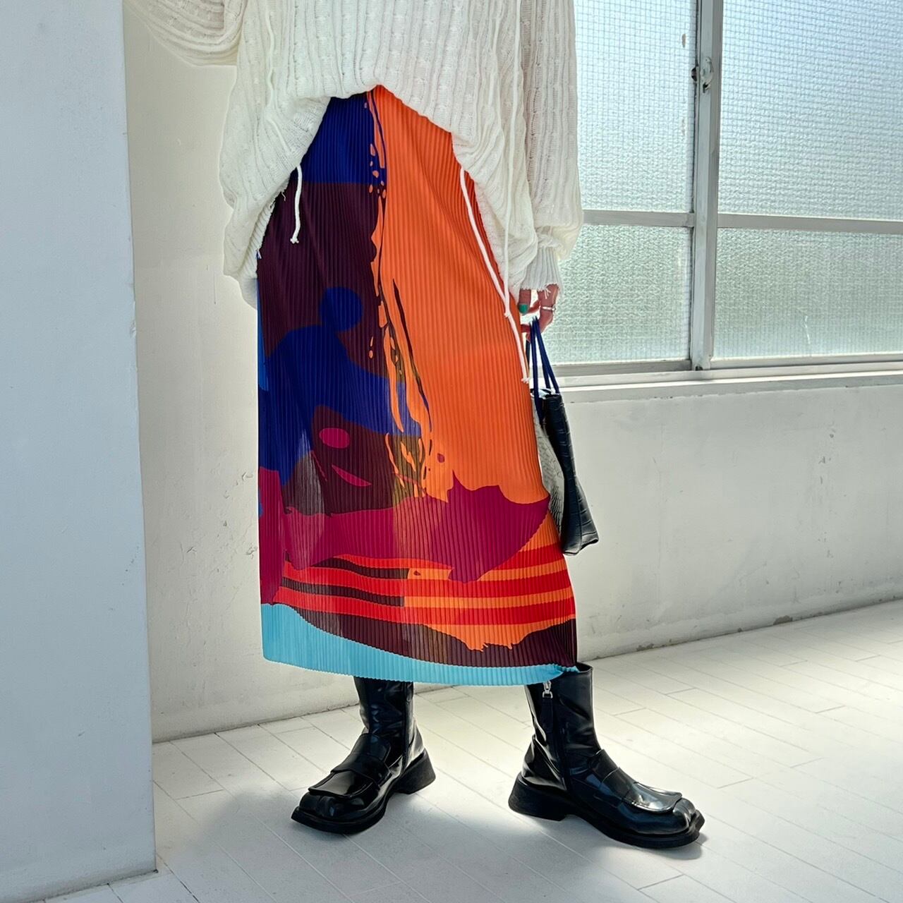 nuance art gather skirt _LN01107