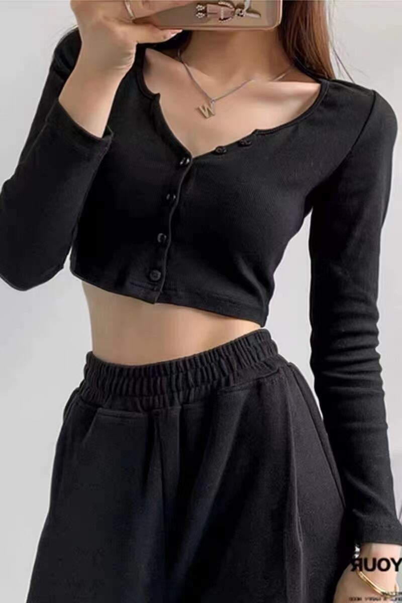 クロップド  リブカットソー　AJ4Z4039-322