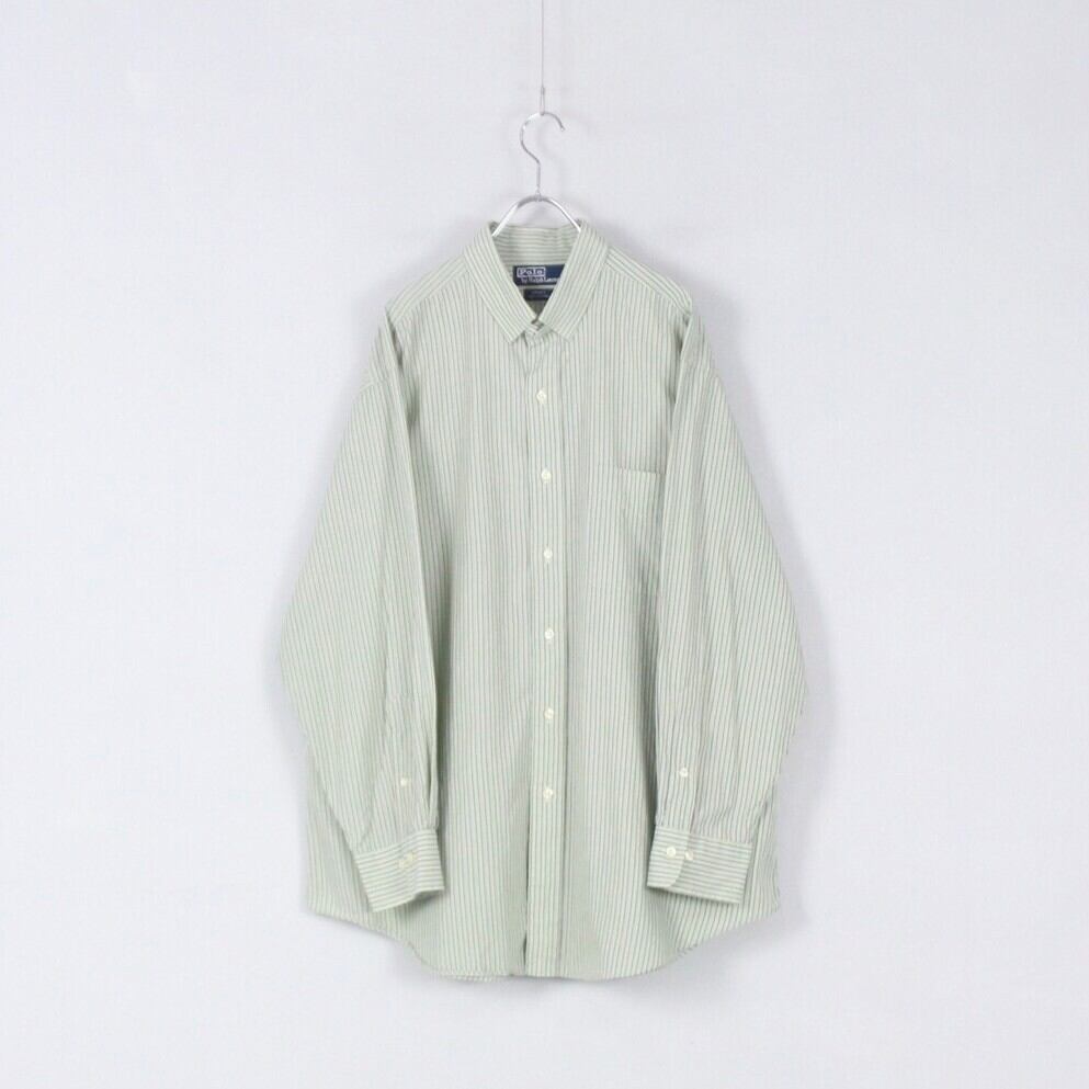 Polo by Ralph Lauren 馬ロゴ無し ストライプドレスシャツ【FF