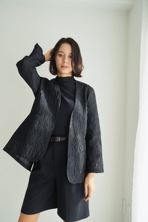 Collarless Jacket