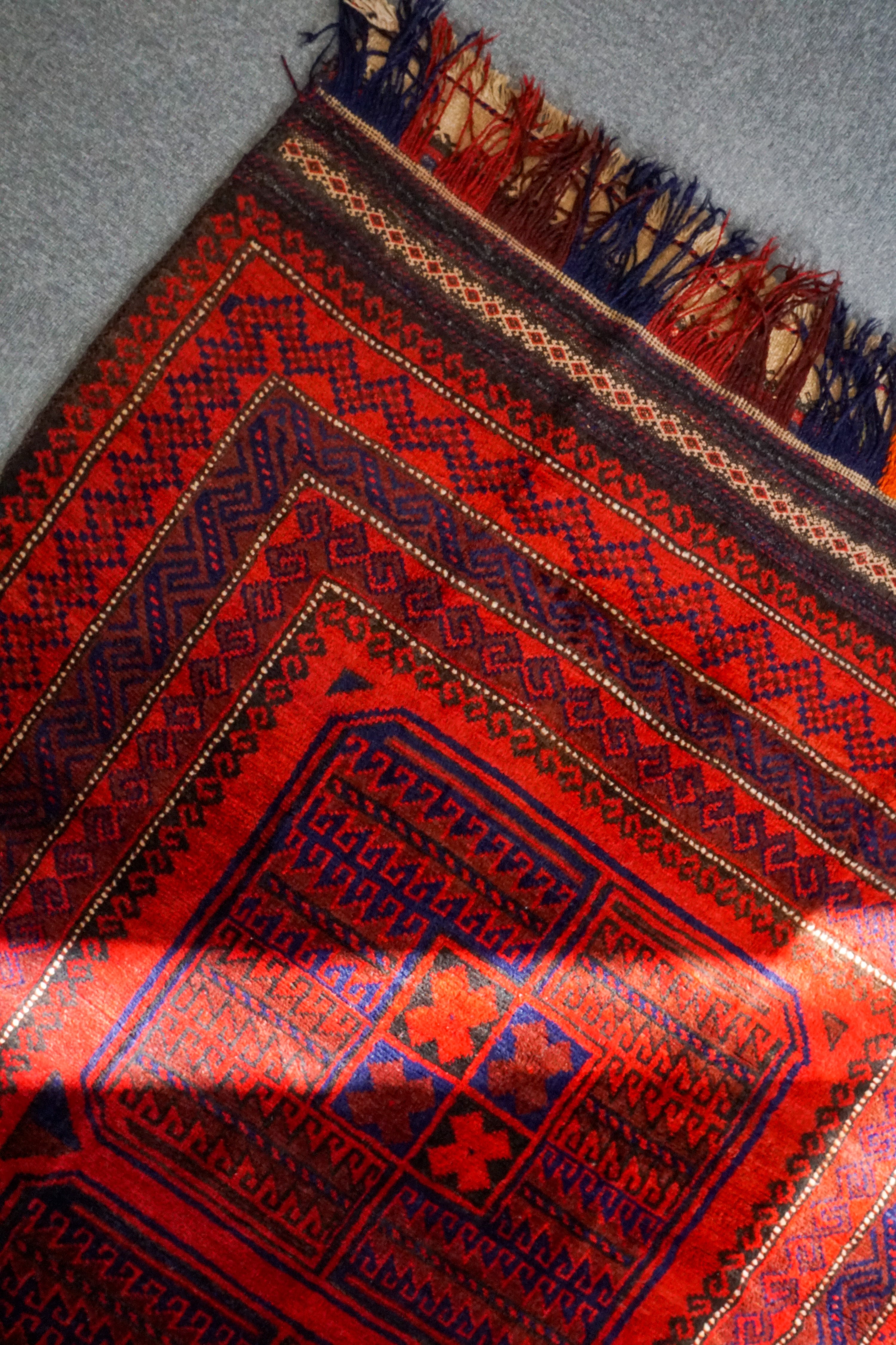 アフガニスタントライバルラグ 手織り絨毯 size:235cm×124cm www.seven